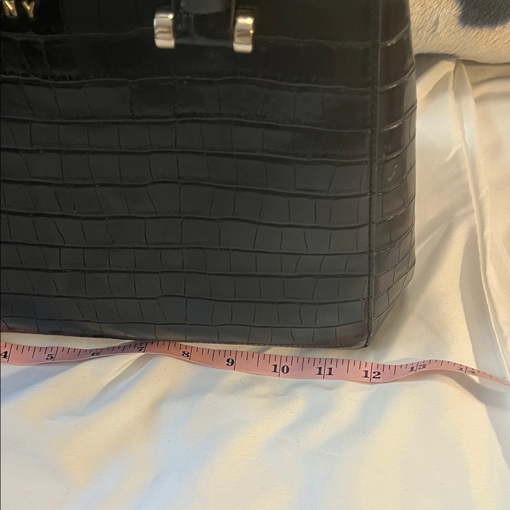 DKNY Black Croc-Patterned Purse - Picture 8 of 10